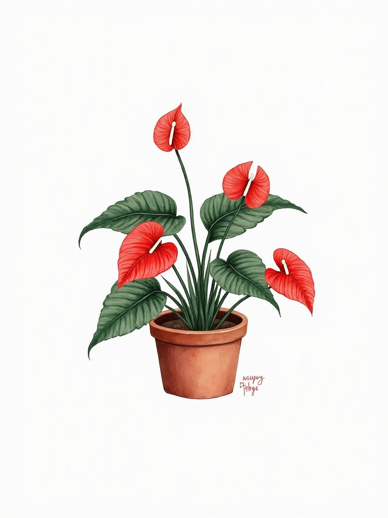 Flamingo lily (Anthurium andraeanum)