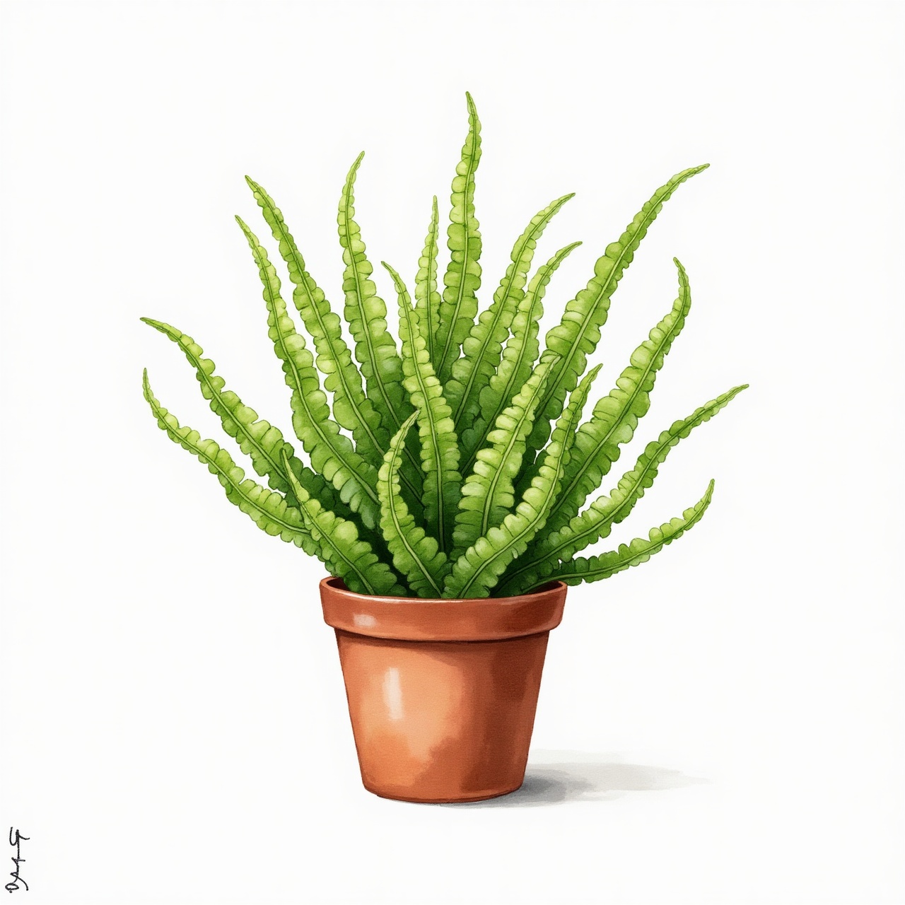 Bird's nest fern (Asplenium nidus)