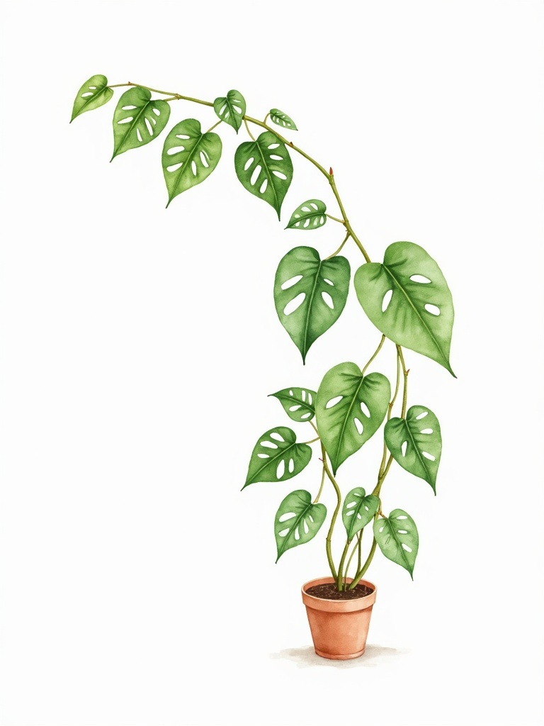 Swiss cheese vine (Monstera adansonii)