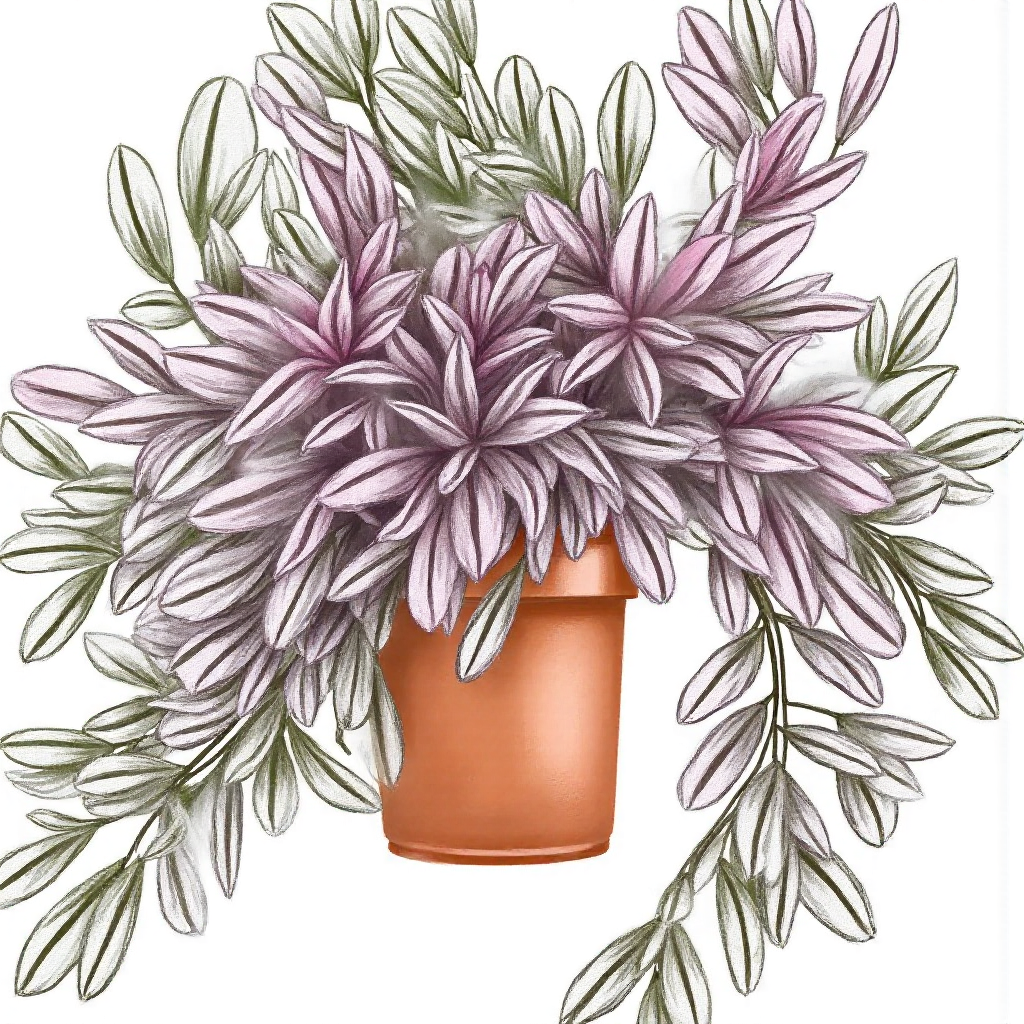 Silver inch plant (Tradescantia zebrina)