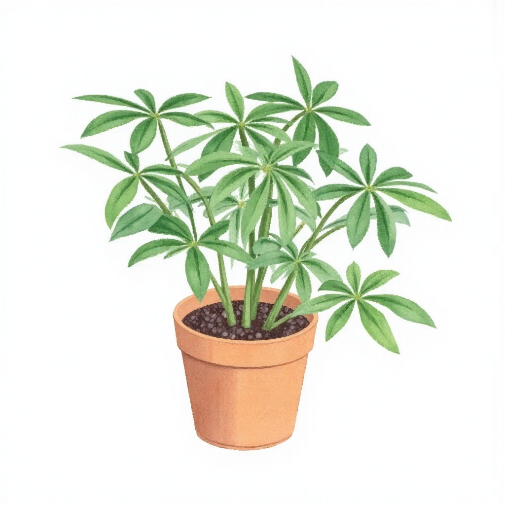 Umbrella plant (Schefflera arboricola)